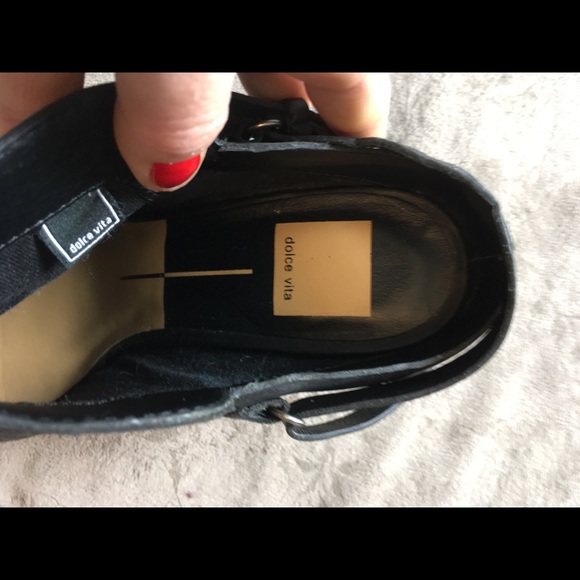 Dolce Vita Sling Back Black Booties - Picture 5 of 8